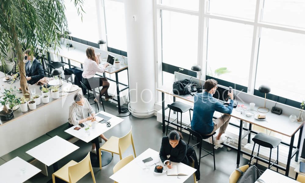 people at coworking space