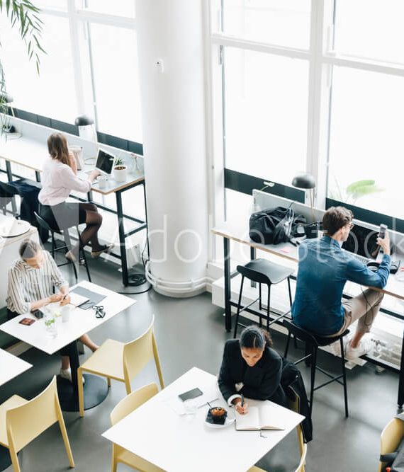 people at coworking space